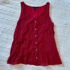 Women's Red Sleeveless Top